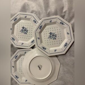 3 Fairfield “Jamestown” Octagonal salad plates. 7.5 Crafted in Japan